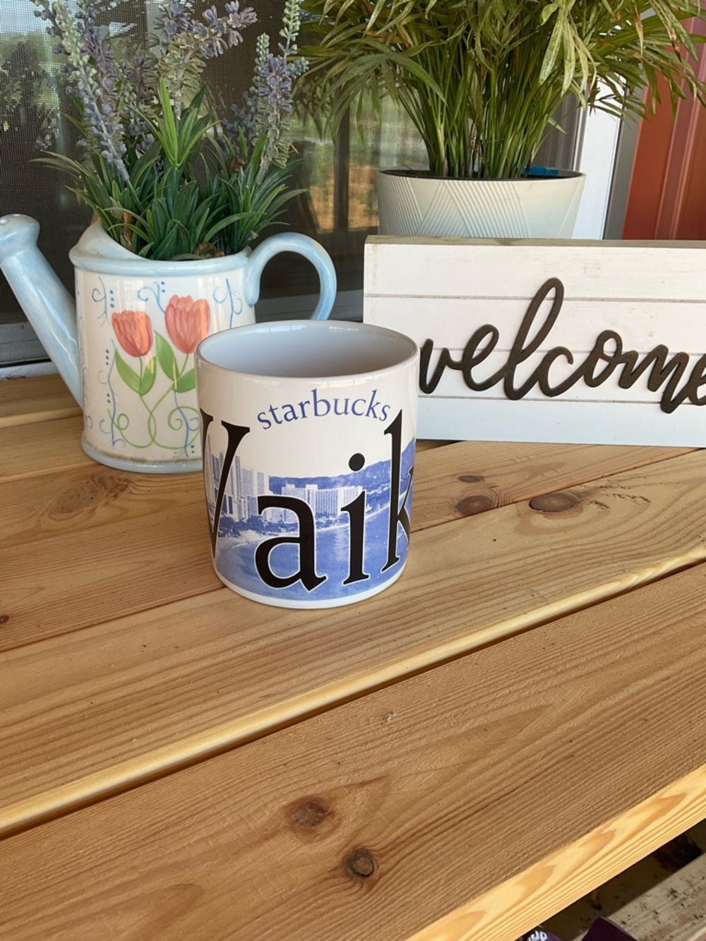 Starbucks Blue & White Waikiki City Mug